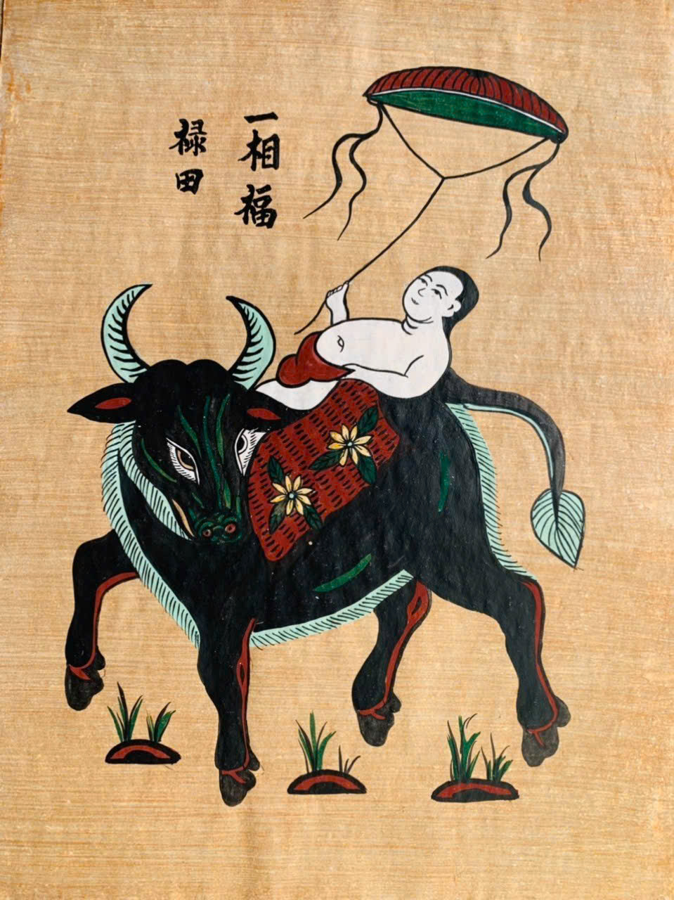 Tranh Đông Hồ - Chăn Trâu Thả Diều